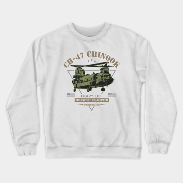 CH-47 Chinook Crewneck Sweatshirt by Military Style Designs